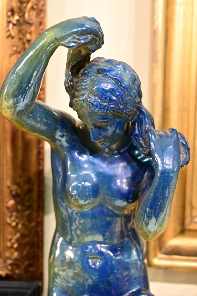 Statua Di Donna in Ceramica - Gualdo Tadino 1930-photo-2